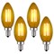 Luxrite B11 LED Yellow Light Bulbs 4.5W 40W Equivalent Colored Glass E12 Candelabra Base, 4PK LR21745-4PK - alternate 1